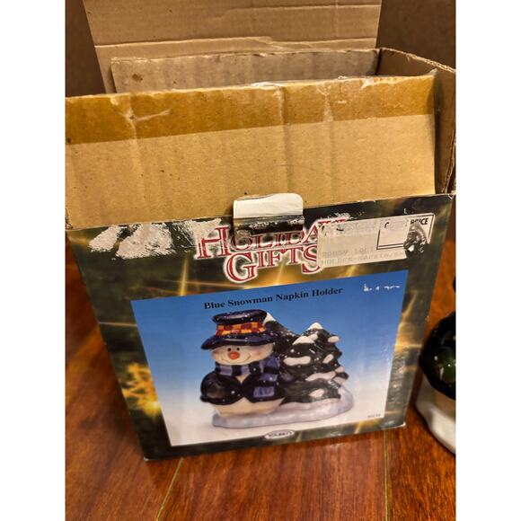 Vintage Heartfelt Kitchen Creations Snowman Napkin Holder Christmas Decor - Picture 7 of 8